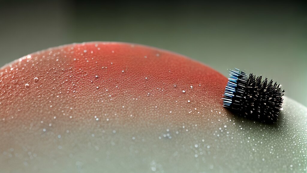 Cleaning brush with soap and water