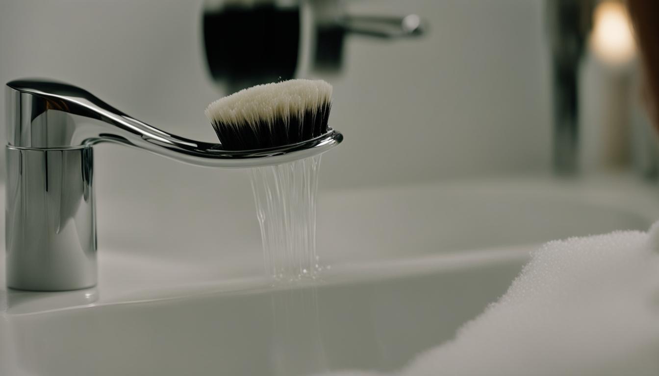 how to clean face brush with alcohol